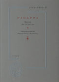 Book cover with text and a decorative emblem on a gray background