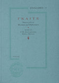 Book cover with text and a decorative border on a blue background