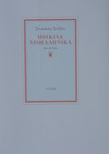 Book cover with red border on a light blue background